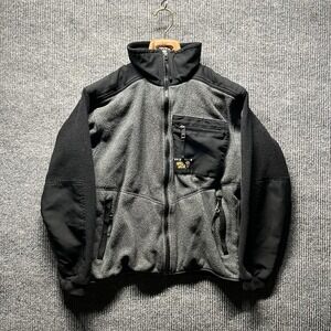 Vintage Mountain Hardware Fleece Jacket Mens Small Gray Full Zip Made in USA